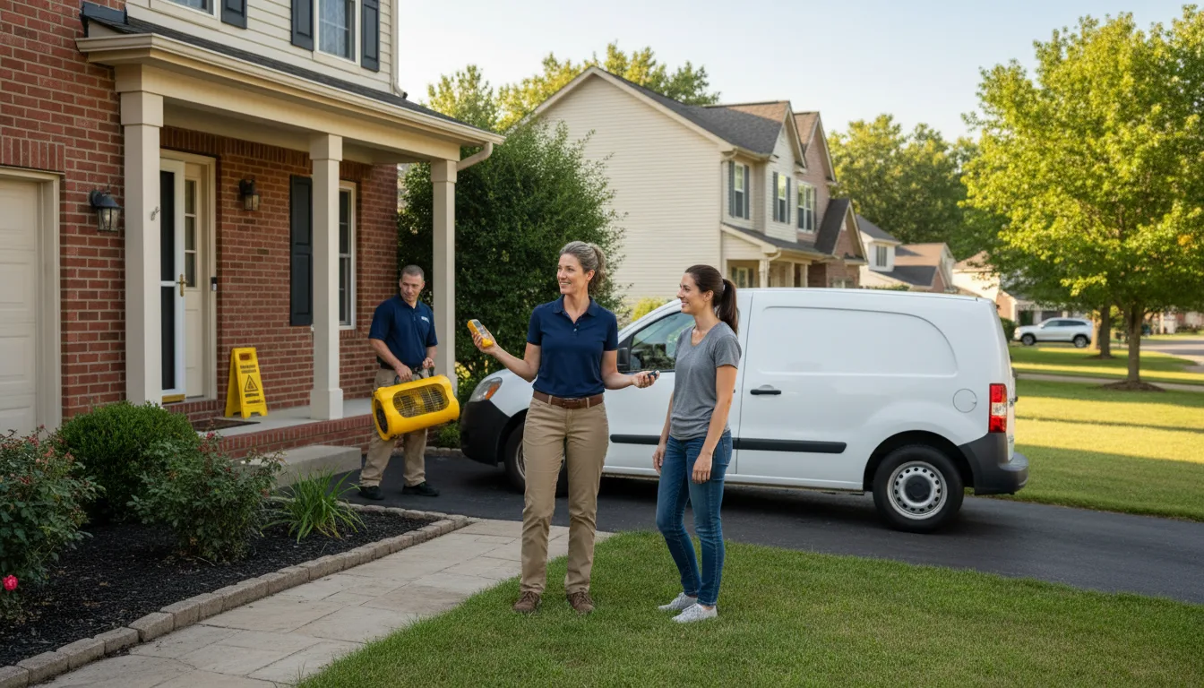 Residential water damage restoration in Aneta, ND
